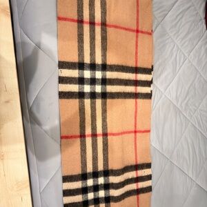 Burberry Beige and Black Cashmere Scarf